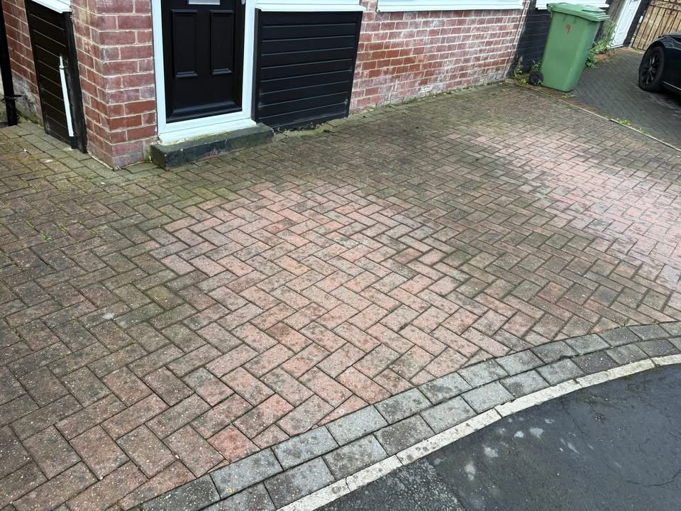 Block Paving Jet Washed before