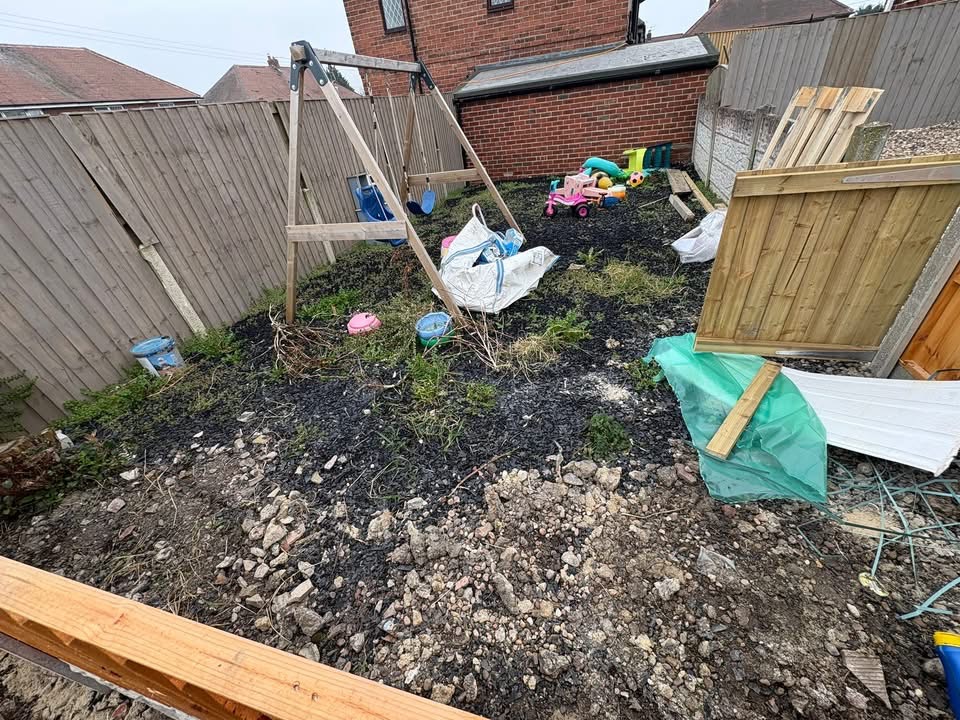 Children's Play Area Cleared before